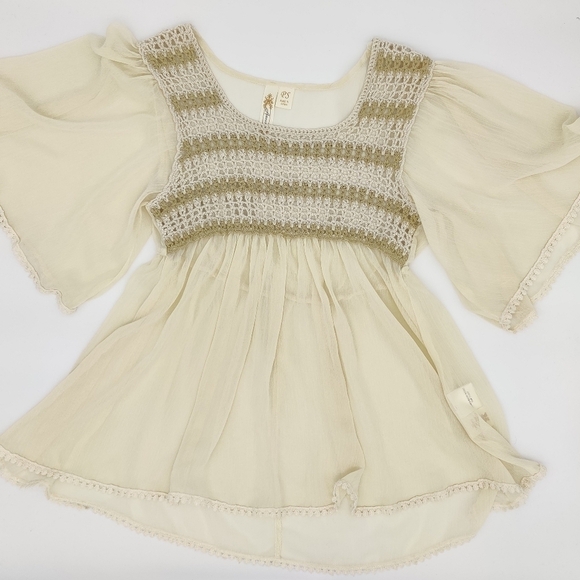 Adiva flutter sleeve top S - Picture 1 of 6